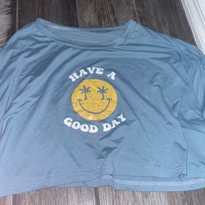 Blue crop top from shein